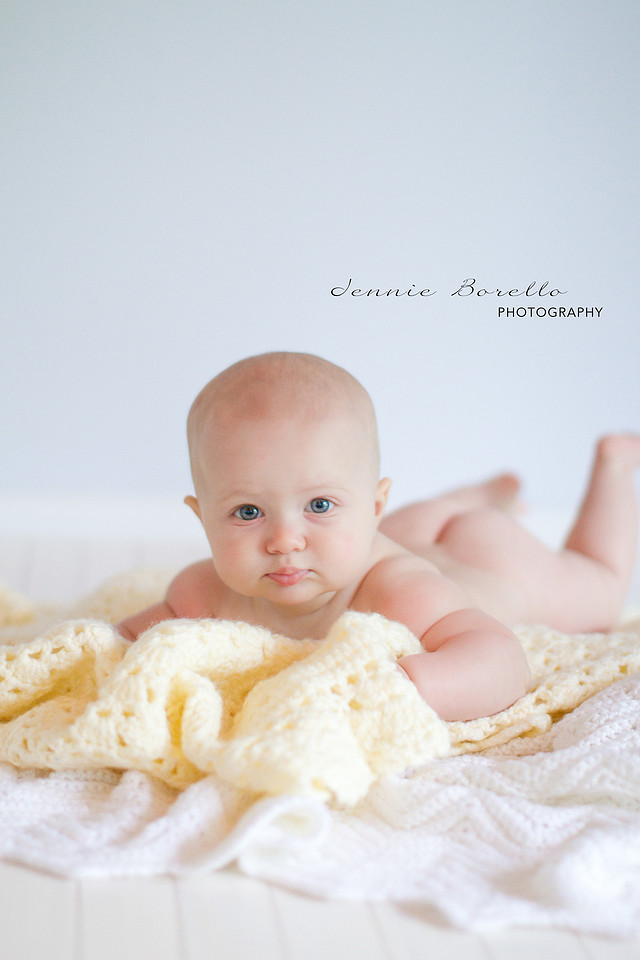 Portland Children and Family Photographer at a 6-month photography session.