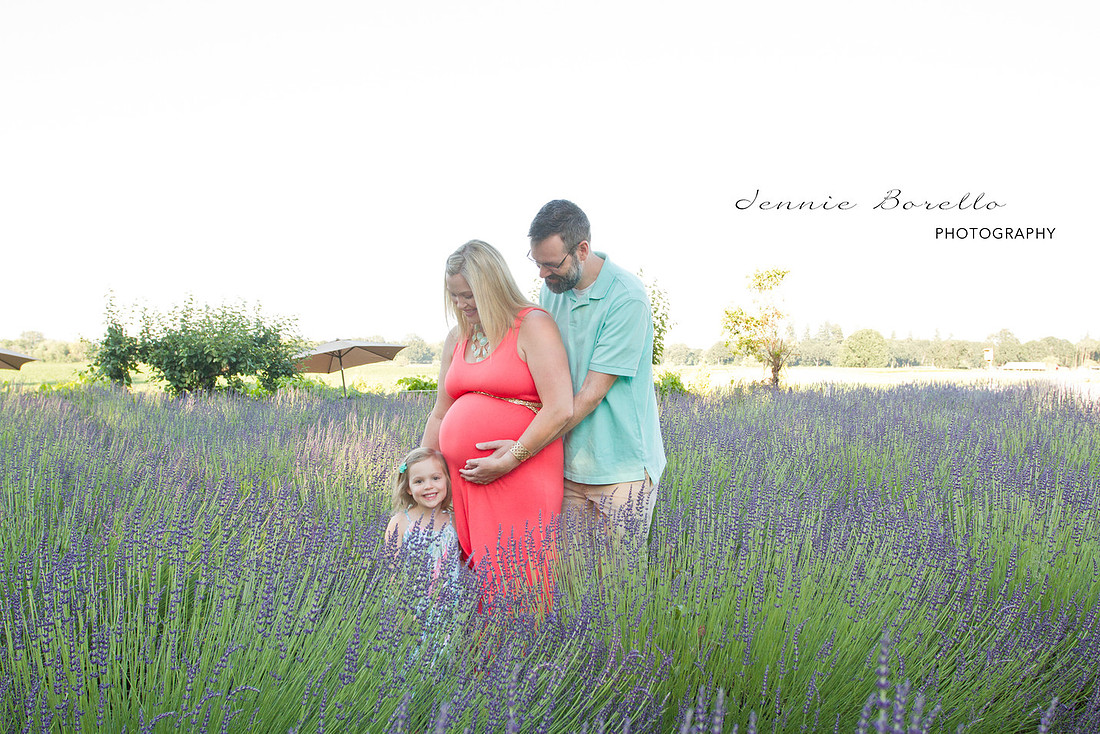 Portland, Oregon Family and Baby Photographer at Sauvie Island Lavender Farm.