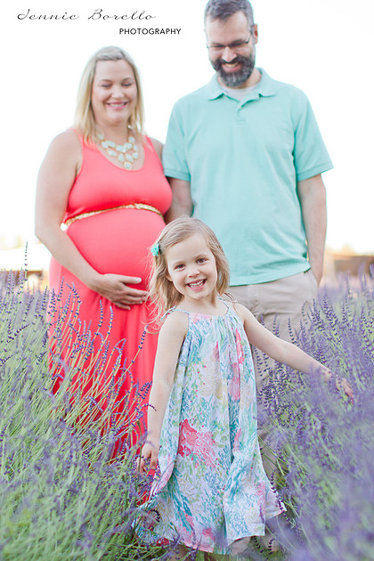 Portland, Oregon Family and Baby Photographer at Sauvie Island Lavender Farm.