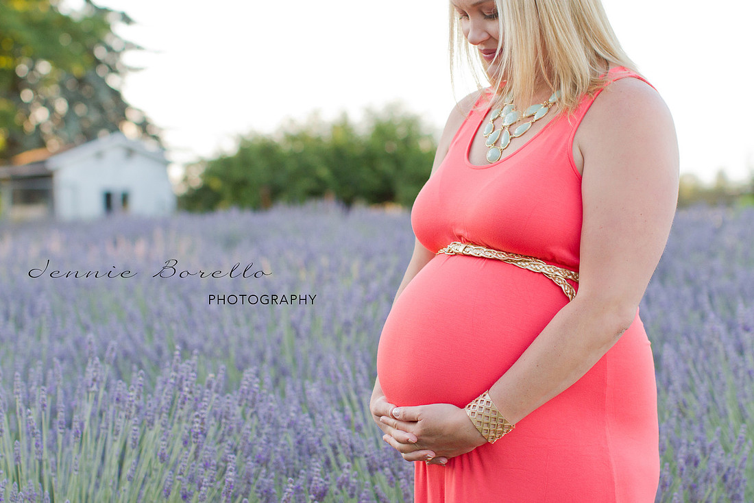 Portland, Oregon Family and Baby Photographer at Sauvie Island Lavender Farm.