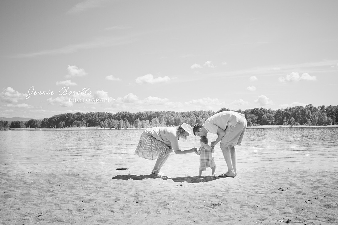 Portland baby, children and family photographer at Sauvie Island beach